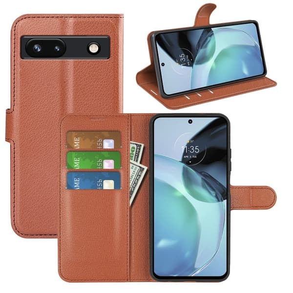 Klassisk Google Pixel 7a Flip Etui - Brun Brown