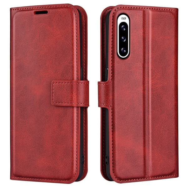 Læderetui med Pung til Sony Xperia 10 V - Rød Red