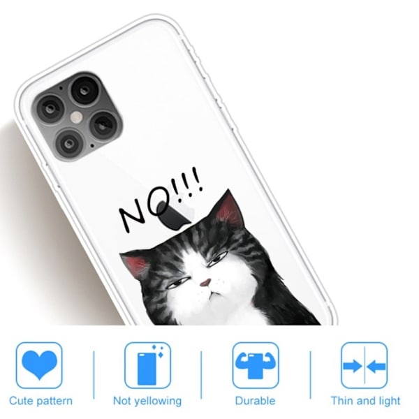 Deco iPhone 12 Pro Max skal - Katt Svart