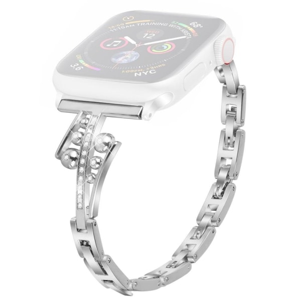 Apple Watch Series 8 (45mm) / Watch Ultra elegant rhinestone déc Silvergrå