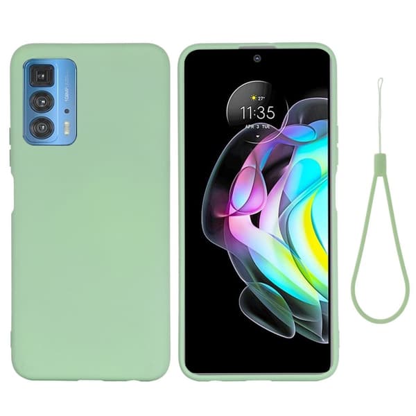 Matt flytende silikondeksel for Motorola Edge 20 Pro - Grønn Green
