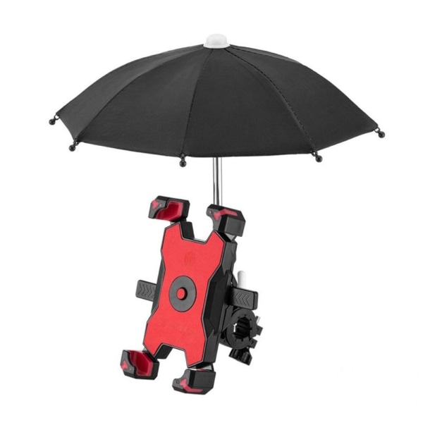 Universal rotatable bicycle phone mount with mini sunshade umbre Red
