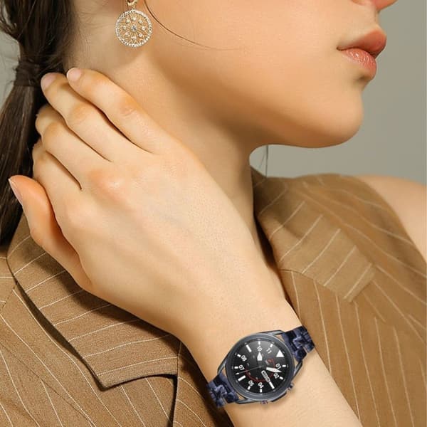 Samsung Galaxy Watch 3 (45mm) resin farverig rem - sort Mix Black