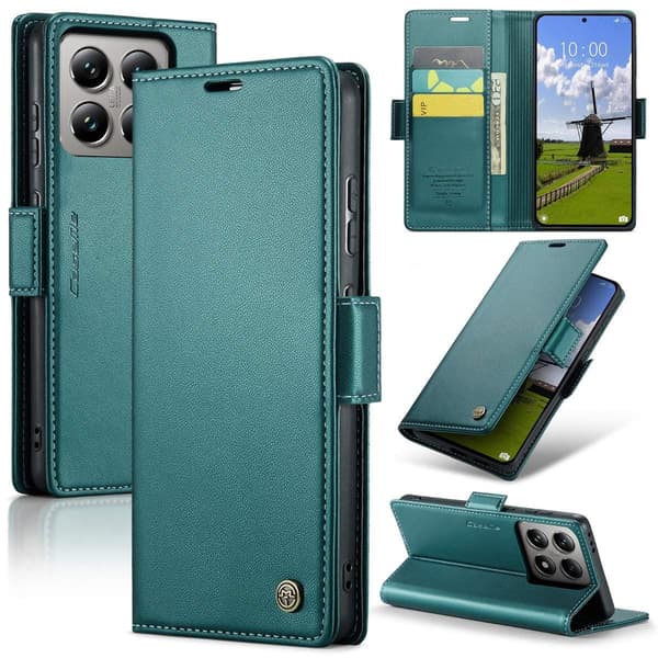 CaseMe Xiaomi 14T Pro smooth etui - Grøn Green