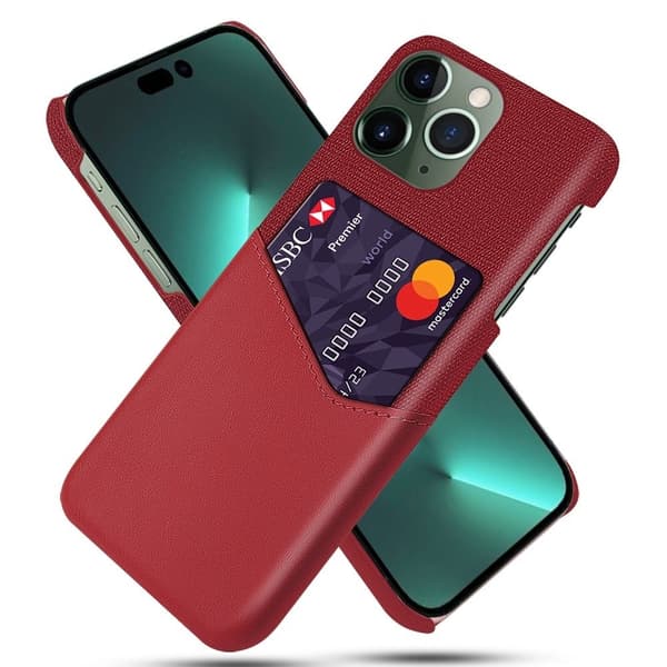 Bofink iPhone 14 Pro korttikotelo - Punainen Red