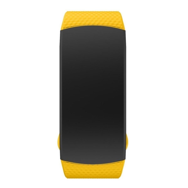 Samsung Gear Fit2 yksinkertainen silikoninen kellonauha - Keltainen Koko: S Yellow