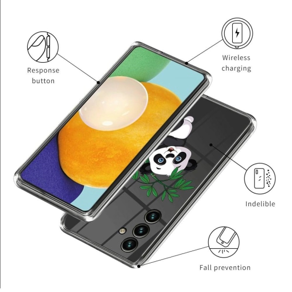 Deco Samsung Galaxy A34 5G skal - Panda Och Bambu Svart