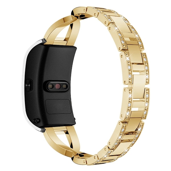 18 mm Universal X-design strass klockarmband - Guld Guld
