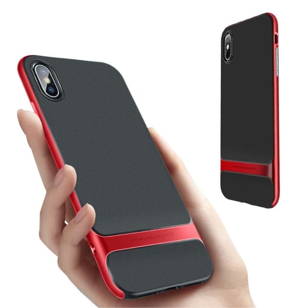 ROCK Royce Series iPhone Xs hybrid etui - Rød Red