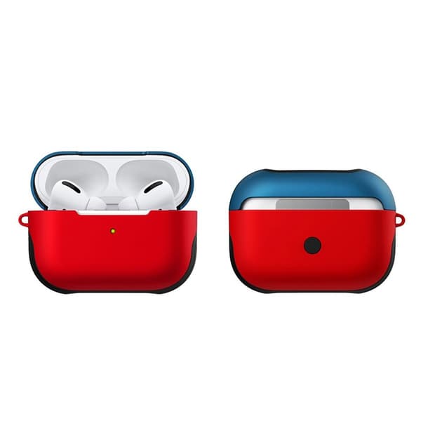 AirPods Pro matter etui - Blå / Rød Red