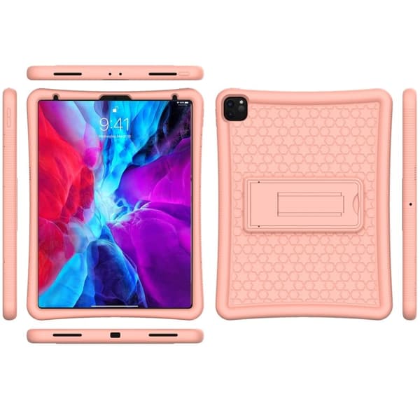 iPad Pro 12.9 (2021) / (2020) unikt skyddande silikonöverdrag - Roséguld Rosa