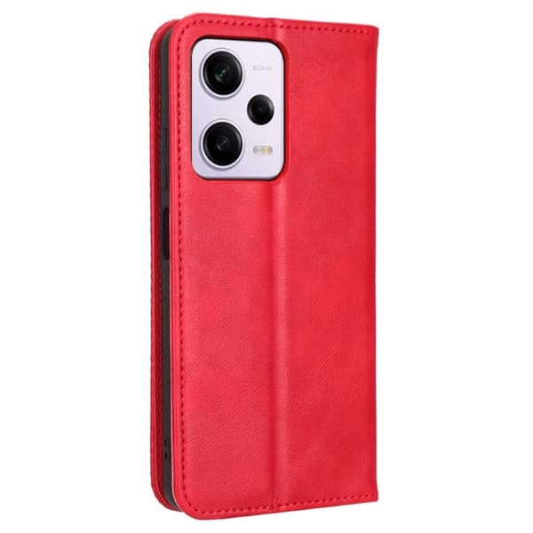 Bofink Vintage Xiaomi Redmi Note 12 Pro Læretui - Rød Red