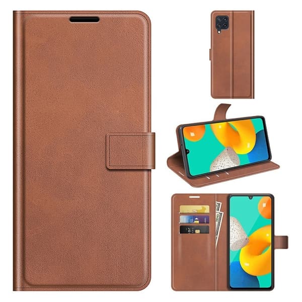 LC.Imeeke Samsung Galaxy M32 Läppäkotelo - Ruskea Brown