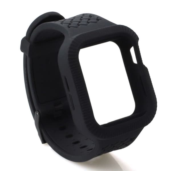 Apple Watch Series 4 40mm To tone silikone Urrem - Helt Sort Black