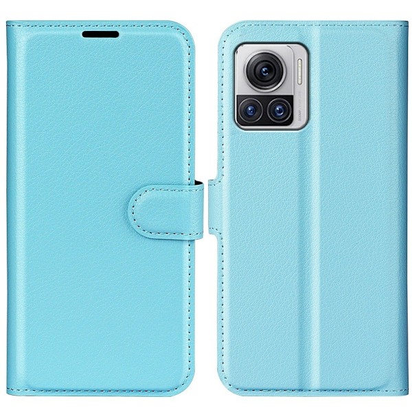 Klassisk Motorola Edge 30 Ultra / X30 Pro Flip Etui - Blå Blue