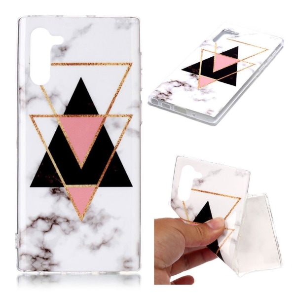 Marble Samsung Galaxy Note 10 cover - Triangle Shape Marble Multicolor