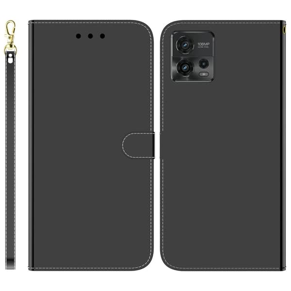 Mirror Motorola Moto G72 Flip Etui - Sort Black
