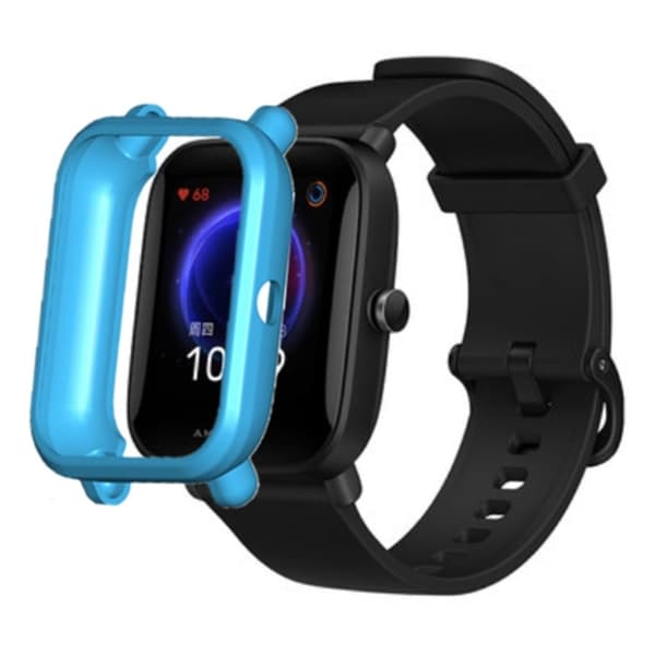 Huami Amazfit Bip Pop / Bip / Bip U Urkasse Ridsefast Soft T Frame Cover - Himmelblå Blue