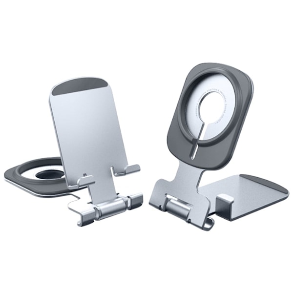 iFORCE Universellt fällbart telefonställ med MagSafe-laddningsuttag - Silver Silvergrå