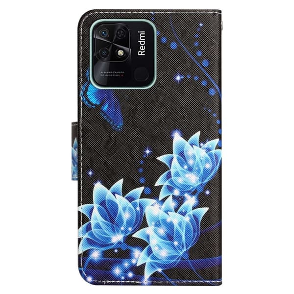 Wonderland Xiaomi Redmi 10C Flippetui - Blå Sommerfugl Blue