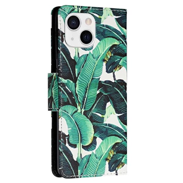 Wonderland iPhone 14 Flippetui - Plantain Blad Green