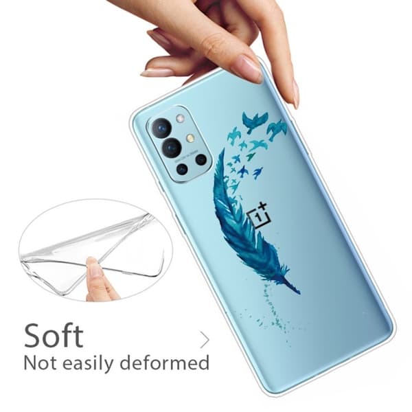 Deco OnePlus 9R skal - Fjäder Blå