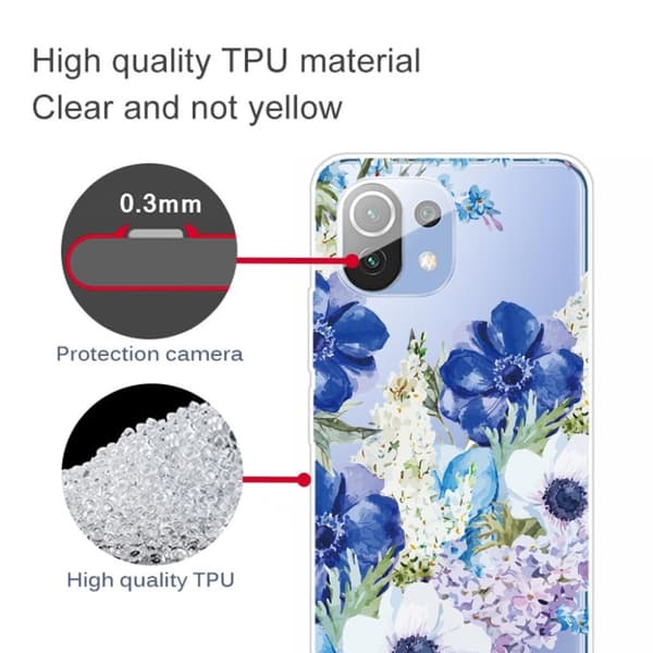 Deco Xiaomi Mi 11 Lite 5G / Xiaomi Mi 11 Lite skal - Blomma multifärg