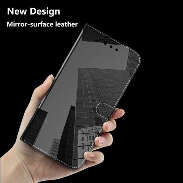 Mirror OnePlus Nord N100 flip etui - sort Black