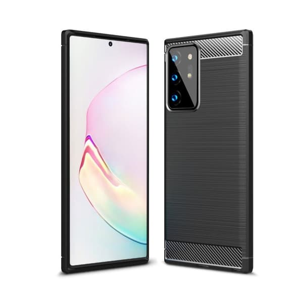 Carbon Flex Suojakotelo Samsung Galaxy Note 20 Ultra 5G / 20 Ultra - Musta Black