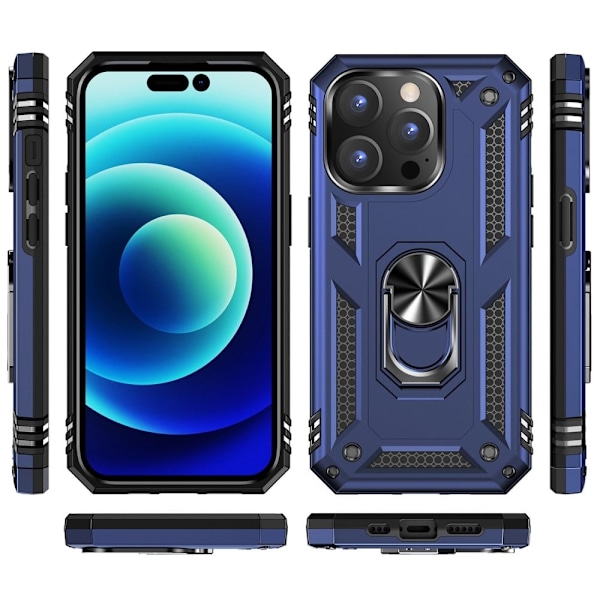 Bofink Combat iPhone 14 Pro etui - Blå Blue