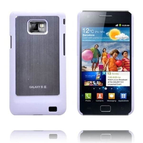 Galaxy S2 Alu Case (Hvid Kant) Samsung Galaxy S2 Cover White
