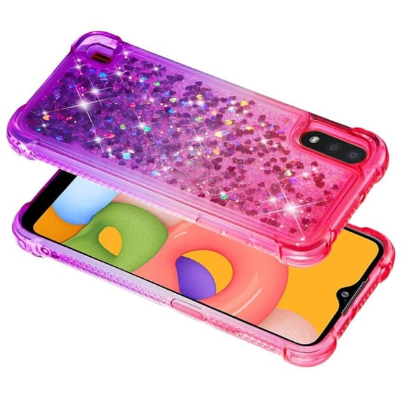 Princess Samsung Galaxy A01 deksel - Rose / Lilla Multicolor