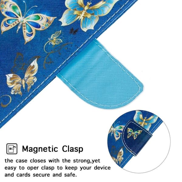 Wonderland Samsung Galaxy A72 5G Flip etui - Blå sommerfugl Blue