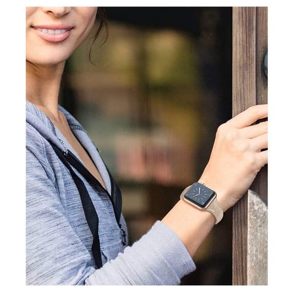 Apple Watch Series 5 / 4 40mm udsøgt silikoneurrem - Guld Gold