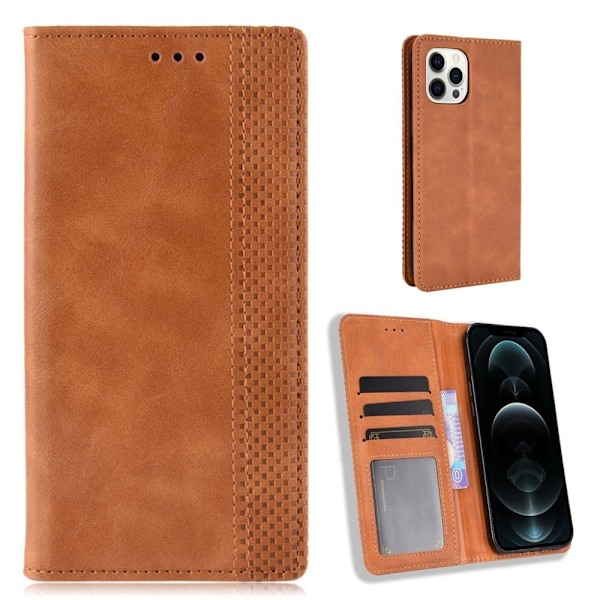 Bofink Vintage iPhone 13 Pro Max Nahkakotelo - Ruskea Brown