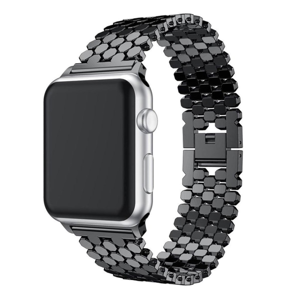 Apple Watch 42mm polygon pattern watch band - Black Svart