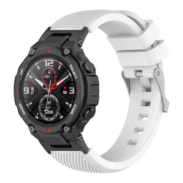 Amazfit T-Rex Pro / T-Rex / Ares twill tekstur silikone urrem - Hvid White