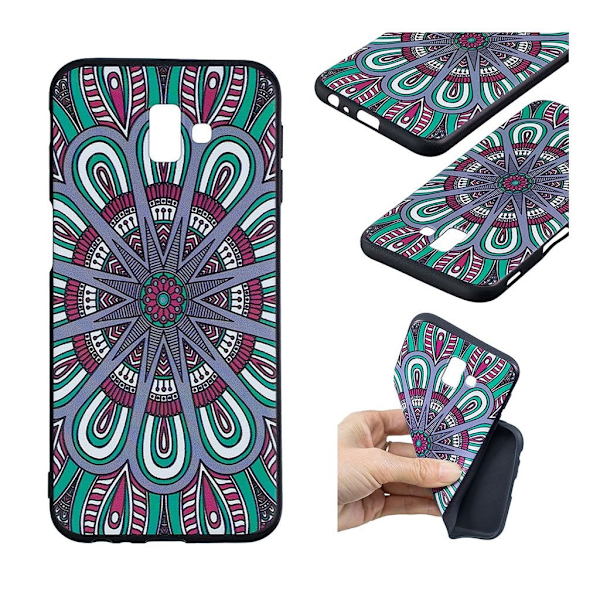 Samsung Galaxy J6 Plus (2018) mönstrat mjukt fodral - Symmetrisk multifärg