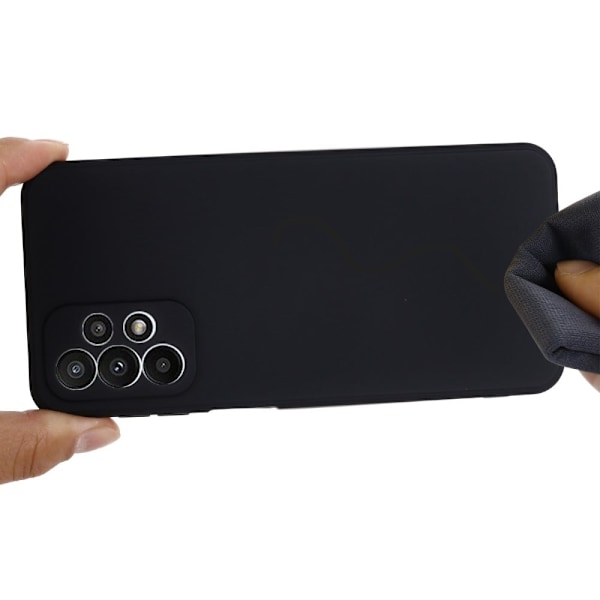 Matt Samsung Galaxy A23 skal av flytande silikon - Svart Svart