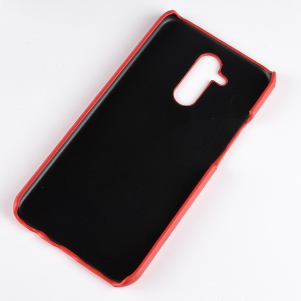 Huawei P20 Lite mobiletui i kunstlæder med Litchi struktur - Rød Red