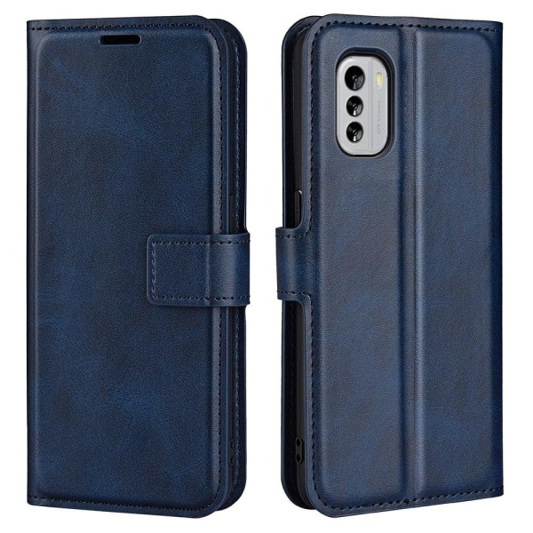 Hållbart konstläder Nokia G60 fodral med plånbok - Blå Blå