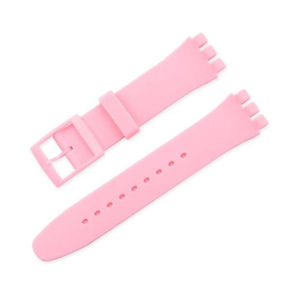 17mm Universal silicone watch strap - Light Pink Rosa