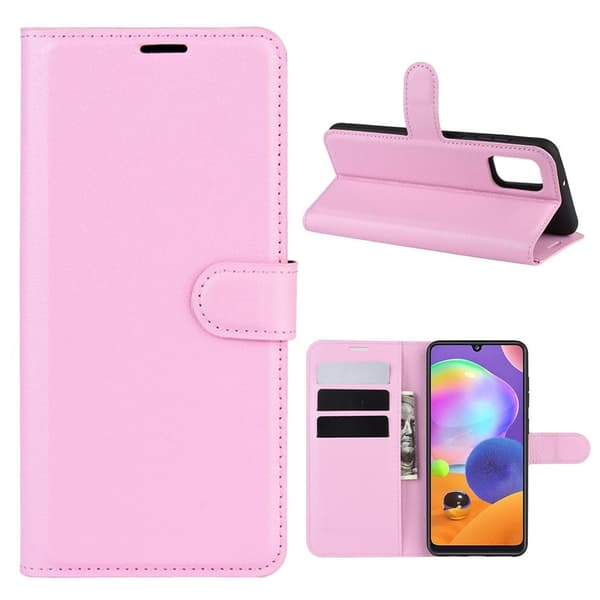 Klassisk Samsung Galaxy A31 flip etui - rosa Pink