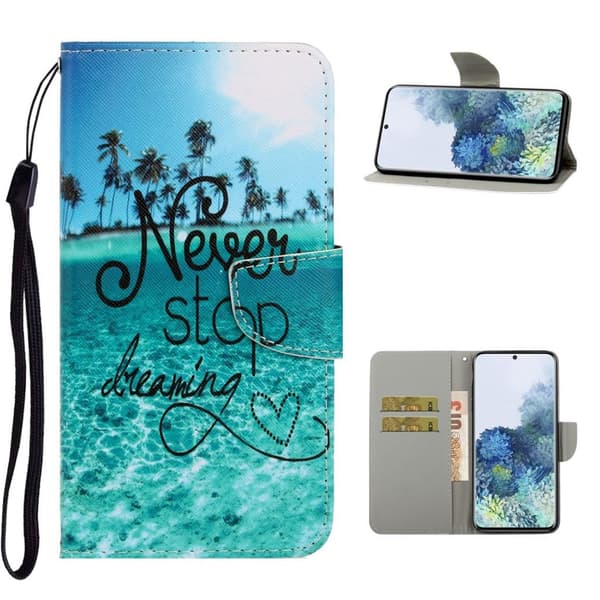 wonderland Samsung Galaxy S21 Plus flip etui - aldrig stop drømme Blue