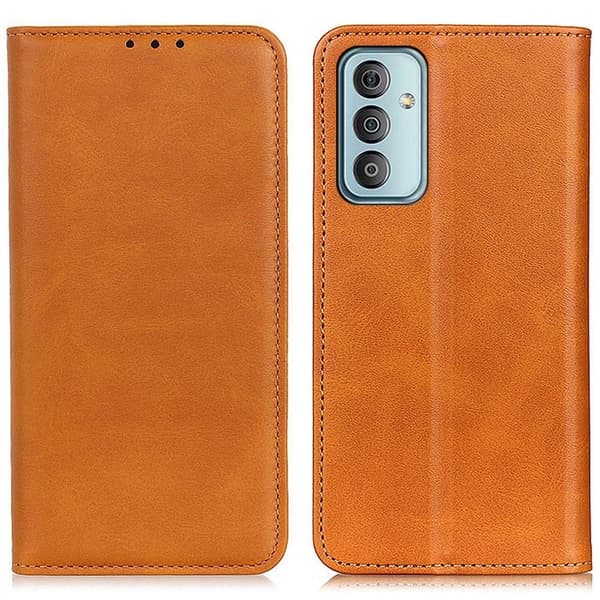 Äkta läder Samsung Galaxy M23 fodral - Brun Brun