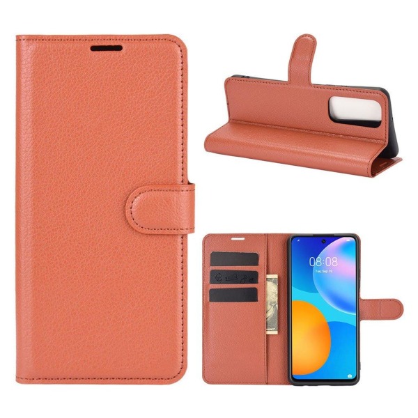 Classic Huawei Y7A / Huawei P Smart 2021 flip kuoret - Ruskea Brown