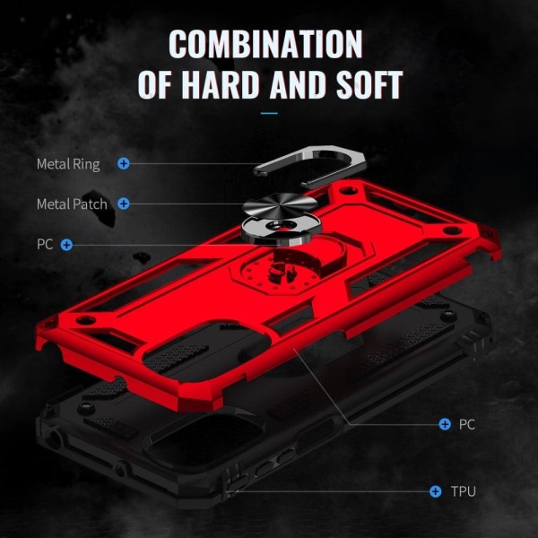 Ring Guard-fodral - Motorola Moto G41 / Moto G31 - Röd Röd