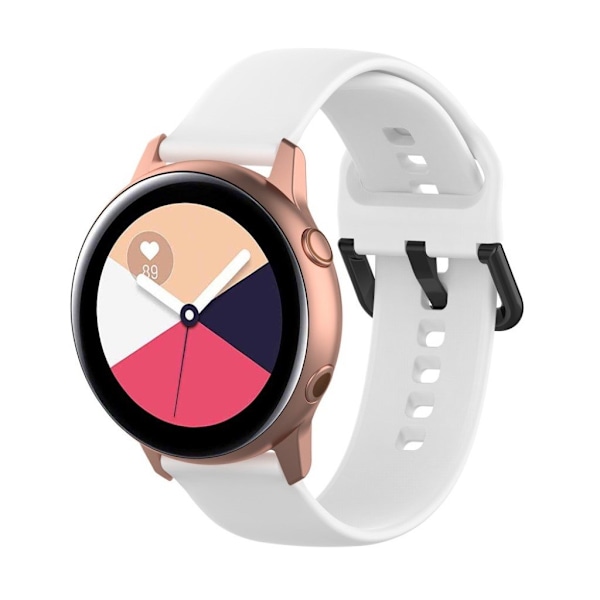 Samsung Galaxy Watch Active slidstærk silikoneurrem - hvid White