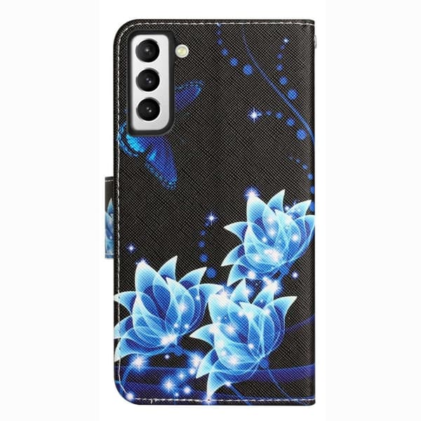 Wonderland Samsung Galaxy S23 Plus Flip Etui - Blå Sommerfugl Blue