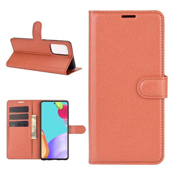 Classic Samsung Galaxy A52 5G flip kuoret - Ruskea Brown